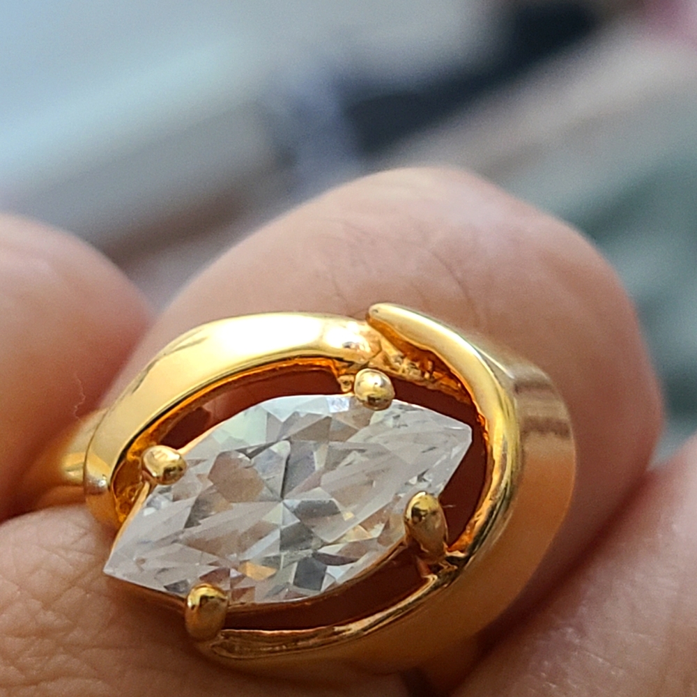 Marquette diamond ring